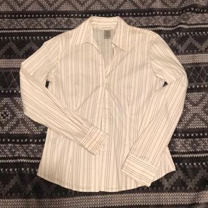 Tailored Stretch Pin Stripe Shirt NWOT